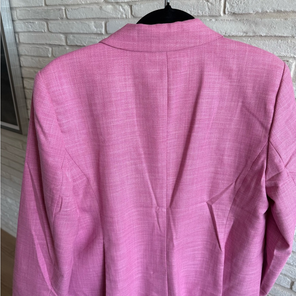 NWT- Talbots -Pink SINGLE BUTTON TWILL BLAZER - Picture 7 of 7